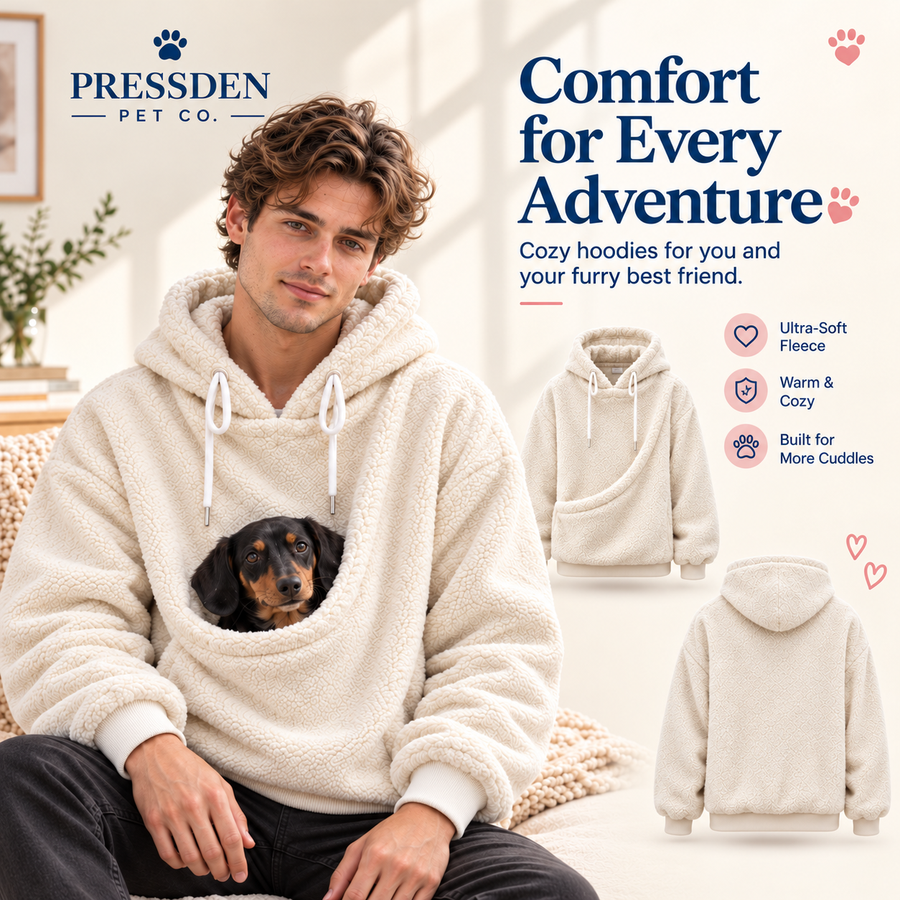 PressureNest™ Comfort Hoodie – Calming Pet Carrier for Dogs & Cats | Pressden Pet Co.